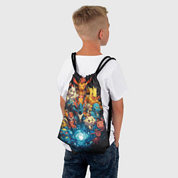 Рюкзак-мешок Все покемоны в сборе, цвет: 3D-принт — фото 2