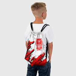 Рюкзак-мешок Ведьмак геральт красные краски лого волк, цвет: 3D-принт — фото 2