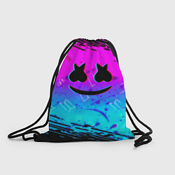 Рюкзак-мешок Маршмэллоу x бтс неоновый стиль, цвет: 3D-принт