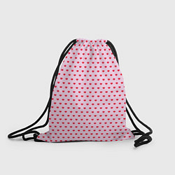 Рюкзак-мешок Мелкие сердечки паттерн, цвет: 3D-принт