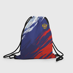 Рюкзак-мешок Россия Sport брызги красок триколор, цвет: 3D-принт