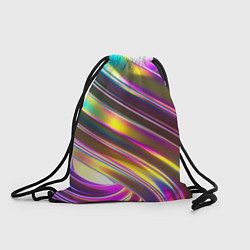 Рюкзак-мешок Неоновый скрученный металл разноцветный, цвет: 3D-принт