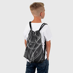 Рюкзак-мешок Черно-белые завитки, цвет: 3D-принт — фото 2