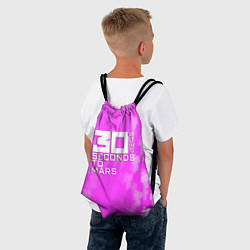 Рюкзак-мешок 30 seconds to mars pink, цвет: 3D-принт — фото 2