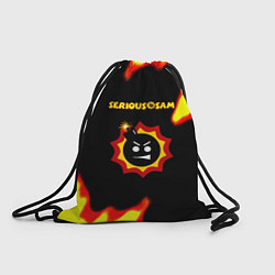 Мешок для обуви Serious Sam лого краски с огнём
