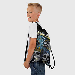 Рюкзак-мешок Metallica - skulls, цвет: 3D-принт — фото 2