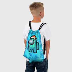 Рюкзак-мешок Амонг ас с яичницей на голове, цвет: 3D-принт — фото 2