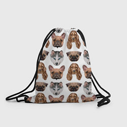 Рюкзак-мешок Текстура собак, цвет: 3D-принт
