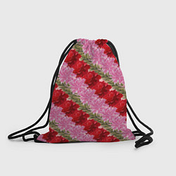 Рюкзак-мешок Фон с лилиями и розами, цвет: 3D-принт