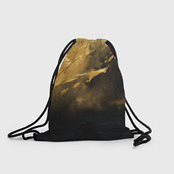 Рюкзак-мешок Золотое напыление на черном, цвет: 3D-принт