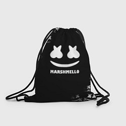 Рюкзак-мешок Marshmello белое лого, цвет: 3D-принт