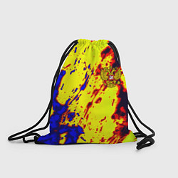 Рюкзак-мешок Герб РФ огненный стиль текстура, цвет: 3D-принт