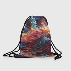 Рюкзак-мешок Многоцветный дым, цвет: 3D-принт