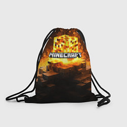 Рюкзак-мешок Minecraft огненный куб, цвет: 3D-принт