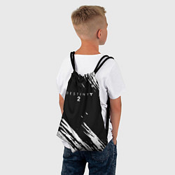 Рюкзак-мешок Destiny краски чёрно белые, цвет: 3D-принт — фото 2
