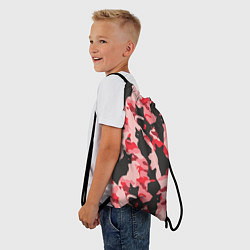 Рюкзак-мешок Розовый камуфляж из котов, цвет: 3D-принт — фото 2