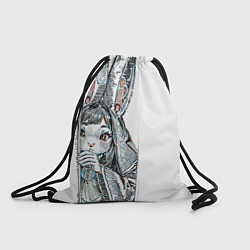Рюкзак-мешок Застенчивый кролик, цвет: 3D-принт