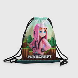 Рюкзак-мешок Персонаж Minecraft девушка в пиксельном мире, цвет: 3D-принт