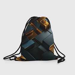 Рюкзак-мешок Черные и золотые слитки, цвет: 3D-принт