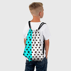 Рюкзак-мешок Roblox pattern logo mobile, цвет: 3D-принт — фото 2