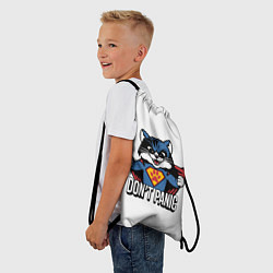 Рюкзак-мешок Котейка супергерой, цвет: 3D-принт — фото 2