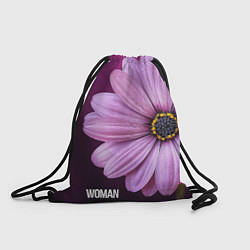Рюкзак-мешок Фиолетовый цветок - WOMAN, цвет: 3D-принт