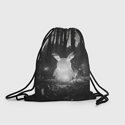 Рюкзак-мешок Пикачу в темном лесу, цвет: 3D-принт