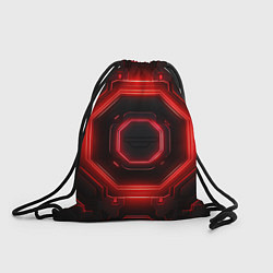 Рюкзак-мешок Nvidia style black and red neon, цвет: 3D-принт