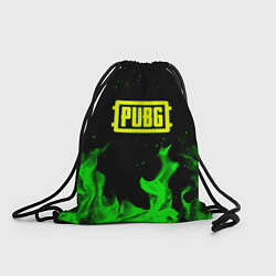 Рюкзак-мешок PUBG кислотное лого огненный стиль, цвет: 3D-принт