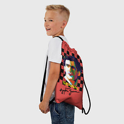 Рюкзак-мешок Айртон Сенна гонщик, цвет: 3D-принт — фото 2