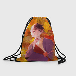 Рюкзак-мешок Гэн Асагири на фоне листвы из Доктора Стоуна, цвет: 3D-принт