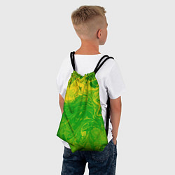 Рюкзак-мешок Зеленые подтеки, цвет: 3D-принт — фото 2