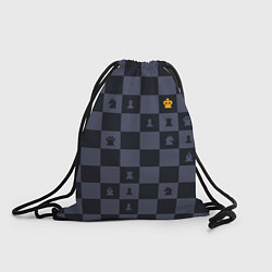 Рюкзак-мешок Синяя шахматная доска, цвет: 3D-принт