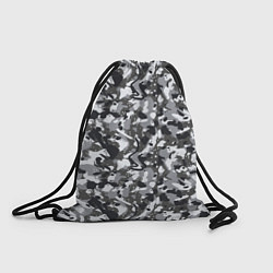 Рюкзак-мешок Пиксельный камуфляж серого цвета, цвет: 3D-принт