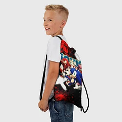 Рюкзак-мешок Соник бум и его друзья, цвет: 3D-принт — фото 2