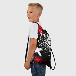 Рюкзак-мешок Дракон уроборос на фоне брызг красок и граффити, цвет: 3D-принт — фото 2