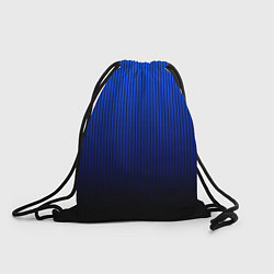 Рюкзак-мешок Полосатый градиент сине-чёрный, цвет: 3D-принт