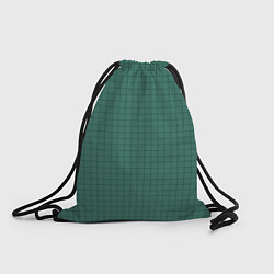 Рюкзак-мешок Патиново-зелёный в клетку, цвет: 3D-принт