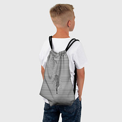 Рюкзак-мешок Зебра плывущая в полосках, цвет: 3D-принт — фото 2