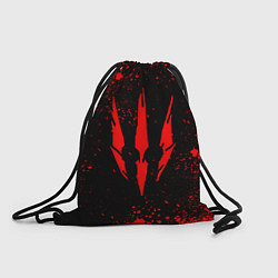 Рюкзак-мешок The witcher - Краскый логотип и брызги, цвет: 3D-принт
