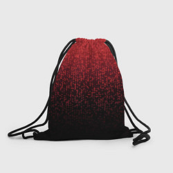 Рюкзак-мешок Градиент мозаика красно-чёрный, цвет: 3D-принт