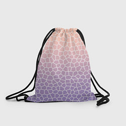 Рюкзак-мешок Паттерн мозаика светло-сиреневый, цвет: 3D-принт