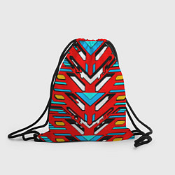 Рюкзак-мешок Красно-синяя техно броня, цвет: 3D-принт