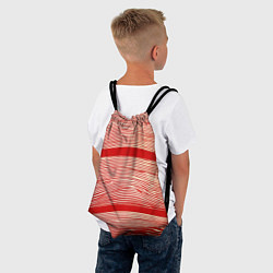 Рюкзак-мешок В красную полосочку, цвет: 3D-принт — фото 2