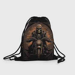 Рюкзак-мешок Старый скелет едет на старом мотоцикле, цвет: 3D-принт