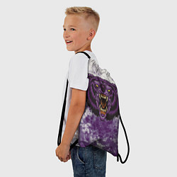 Рюкзак-мешок Фиолетовый медведь голова, цвет: 3D-принт — фото 2