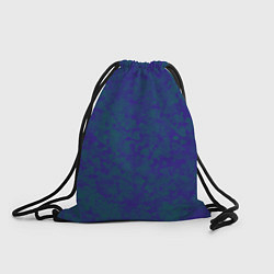 Рюкзак-мешок Камуфляж синий с зелеными пятнами, цвет: 3D-принт