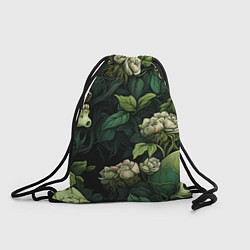 Рюкзак-мешок Черепа в поле цветов, цвет: 3D-принт