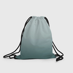 Рюкзак-мешок Градиент светлый серо-бирюзовый, цвет: 3D-принт