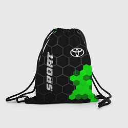 Рюкзак-мешок Toyota green sport hexagon, цвет: 3D-принт